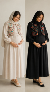 پیراهن بارداری شیردهی ماهک