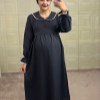 پیراهن بارداری شیردهی حنا قهوه ای سایز 1