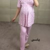 ست راحتی برگ استین کوتاه ابی سایز 1