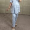 ست راحتی برگ استین کوتاه ابی سایز 1