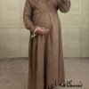 پیراهن بارداریشیردهی حنا کبریتی نسکافه ای سایز2