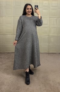 پیراهن بارداری شیردهی پشمی پاییزه شایلی