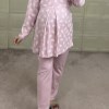 ست راحتی بارداری برگ آستین بلندرنگ سبز سایز1
