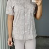 ست راحتی دکمه دار یارا رنگ سبرسایز 1