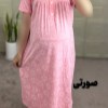 پیراهن راحتی بارداری یارا آستین کوتاه رنگ نسکافه ای