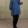 شومیز بارداری شیردهی گلی سورمه ای سایز 1